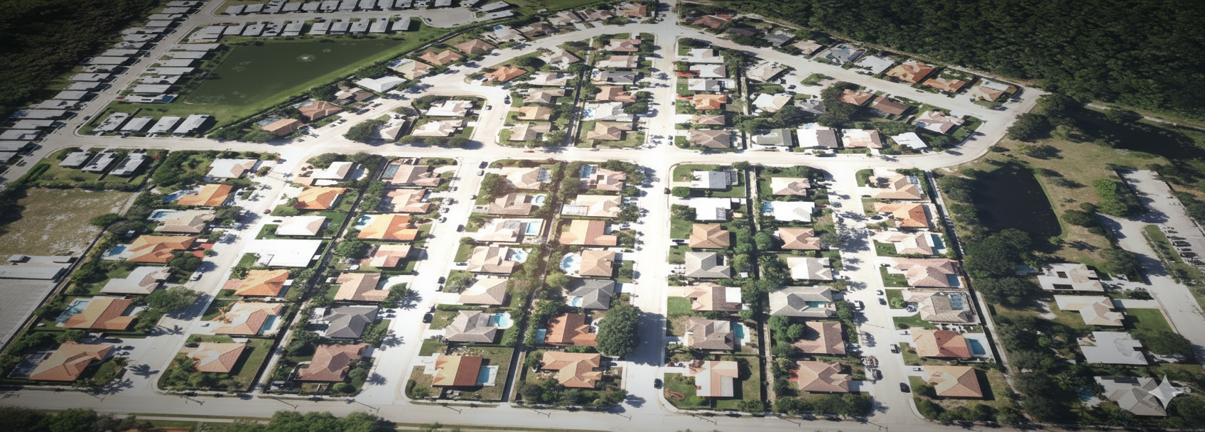 Aerial view of the Vernon Heights Neighborhood